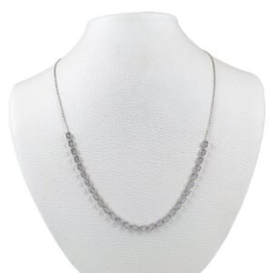 18K White Gold and Diamond Necklace