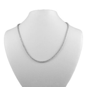 Exquisite 18K White Gold and Diamond Necklace