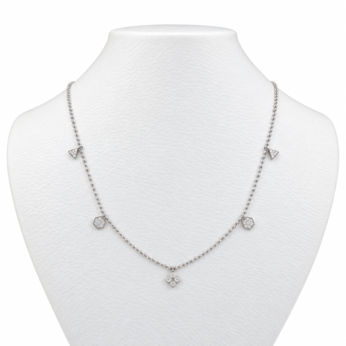18-karat white gold diamond necklace