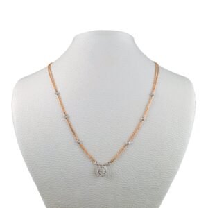 18k Rose and White Gold Diamond Necklace