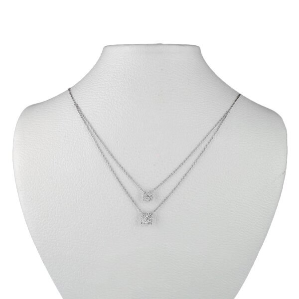 Celeste Whisper Diamond Necklace in 18K White Gold