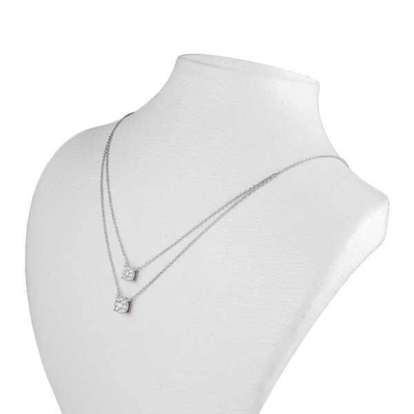 Celeste Whisper Diamond Necklace in 18K White Gold - Image 3