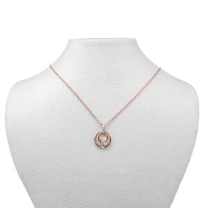 18K Rose and White Gold Diamond Necklace