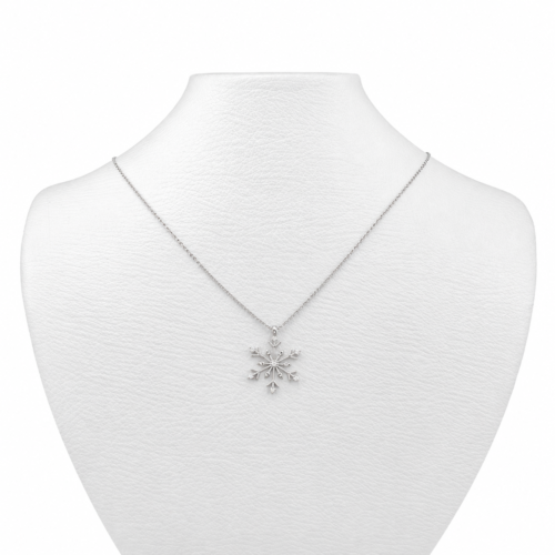 18k white gold diamond necklace
