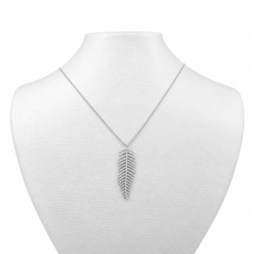 18k white gold diamond necklace
