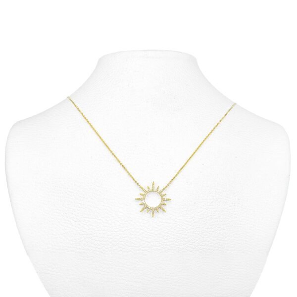 18K Yellow Gold Diamond Necklace with 64 VS1-G Diamonds