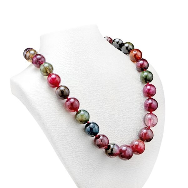 18K Yellow Gold Natural Tourmaline Necklace - Image 3