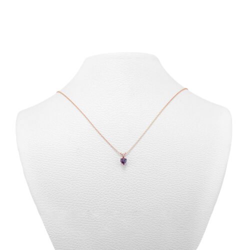 18k rose gold garnet necklace