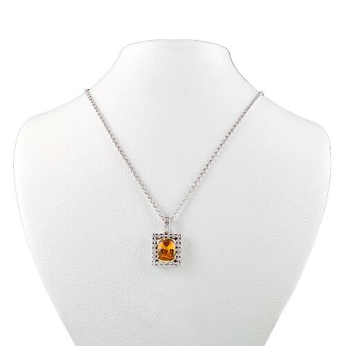 Elegant 18K Gold, Diamond, and Yellow Sapphire Pendant