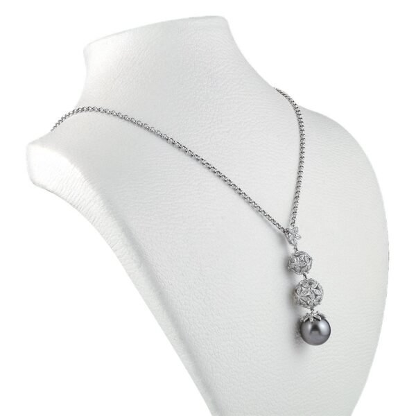 Tahitian Pearl Diamond Pendant - Image 2