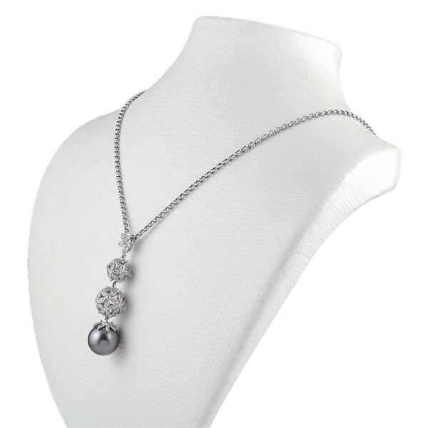 Tahitian Pearl Diamond Pendant - Image 3