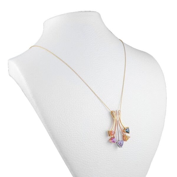 18K Gold and Sapphire Pendant - Image 2