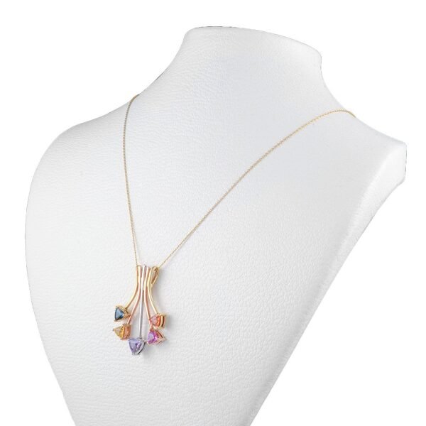 18K Gold and Sapphire Pendant - Image 3