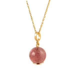 Luxurious 18K Yellow Gold Tourmaline Pendant