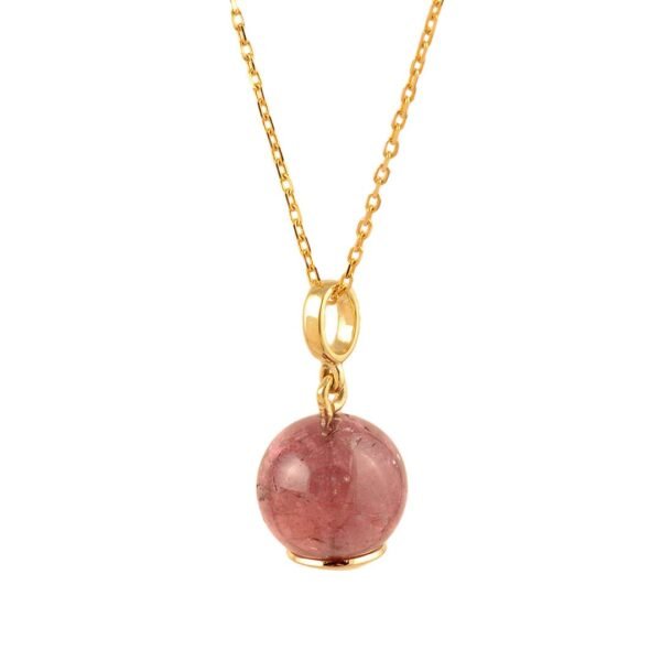 Luxurious 18K Yellow Gold Tourmaline Pendant