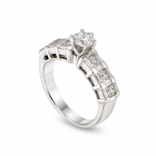 white gold solitaire diamond ring