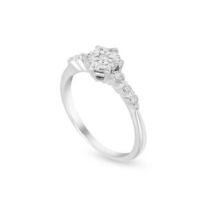 Subtle Brilliance: 18K White Gold Diamond Solitaire Ring