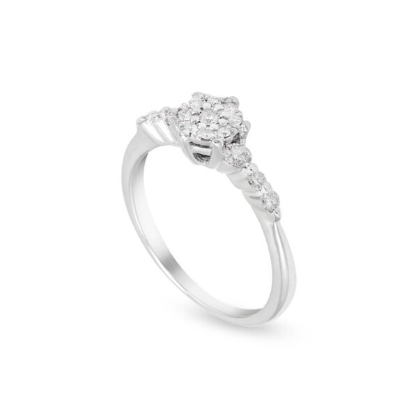 Subtle Brilliance: 18K White Gold Diamond Solitaire Ring