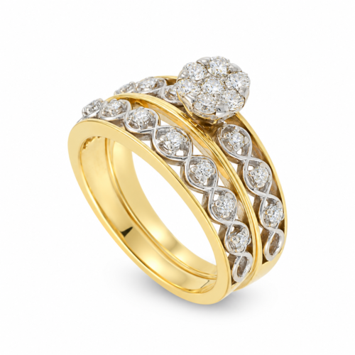 Two-Tone Gold and Diamond Set