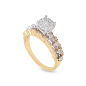 Yellow & White Gold Diamond Solitaire Ring