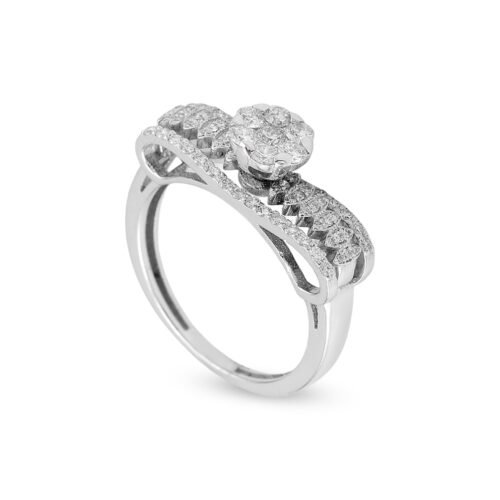 18K White Gold Diamond Solitaire Ring