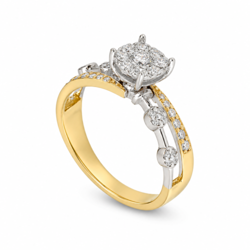 18k yellow and white gold