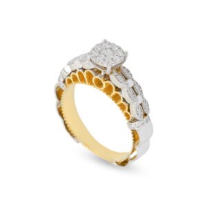 yellow and white gold diamond solitaire