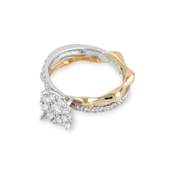 Rose & White Gold Diamond Solitaire - Image 3