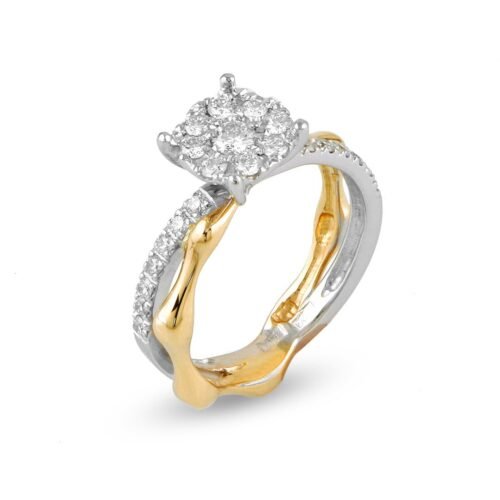 Rose & White Gold Diamond Solitaire