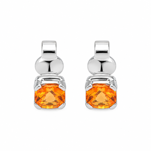 18K White Gold and Yellow Sapphire Studs
