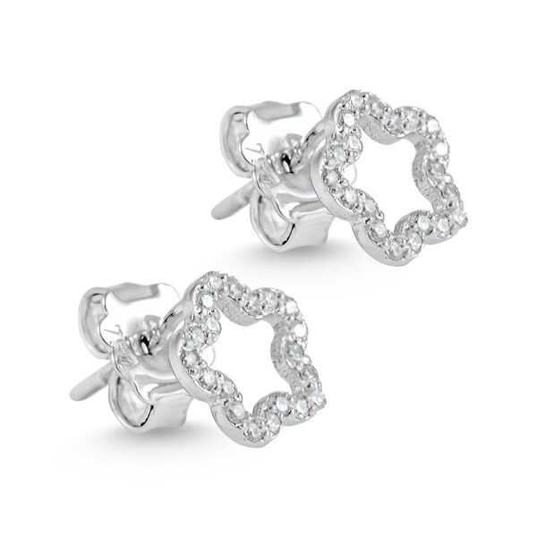 Subtle Elegance 18k White Gold Diamond Stud Earrings