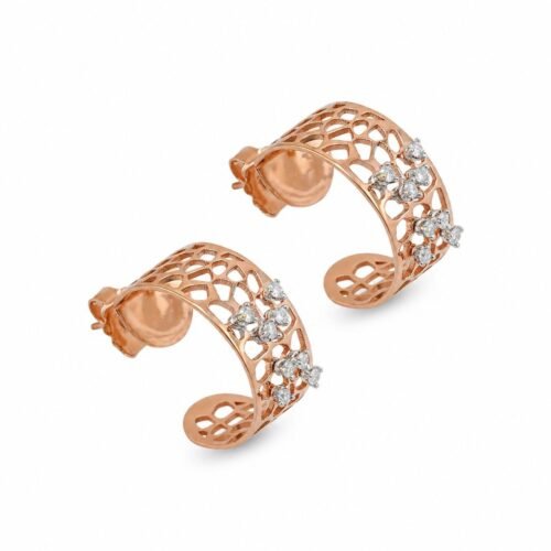 rose gold diamond earrings