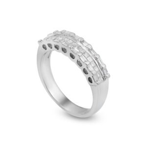 baguette and princess diamond band