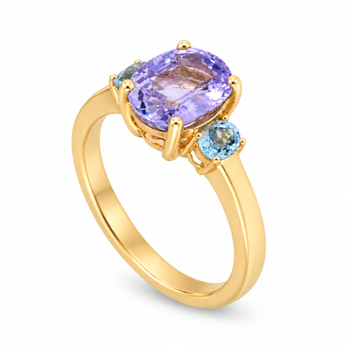 Sunlit Azure Ring