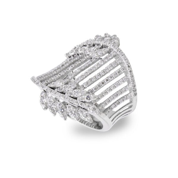 Diamond Cascade Ring Radiant Cascade Diamond Ring - Antwerpen Fine Jewelry