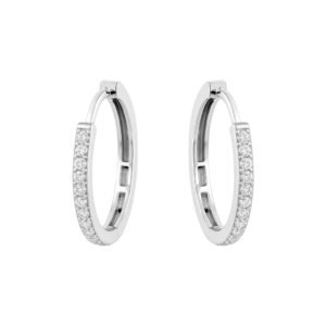 18k white gold diamond earrings