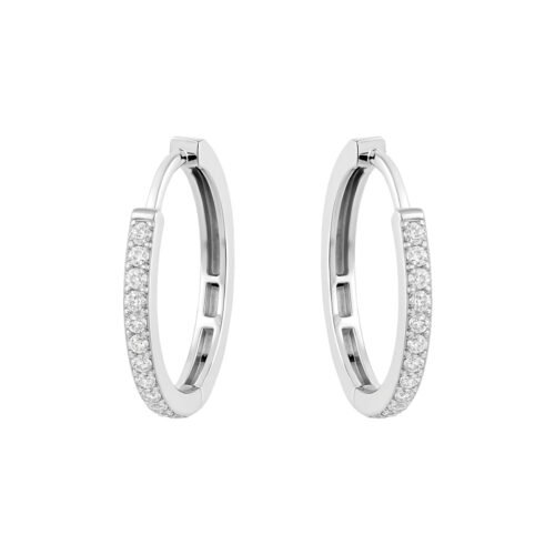18k white gold diamond earrings