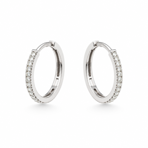 18k white gold diamond earrings