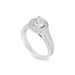 18k white gold diamond solitaire ring