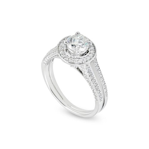 18k white gold diamond solitaire ring