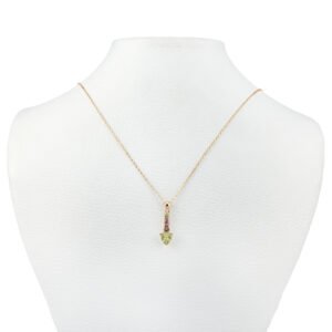 18k yellow gold sapphire pendant