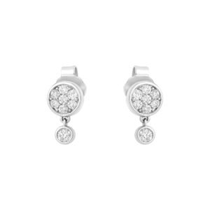18k white gold diamond studs