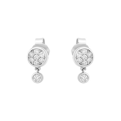 18k white gold diamond studs