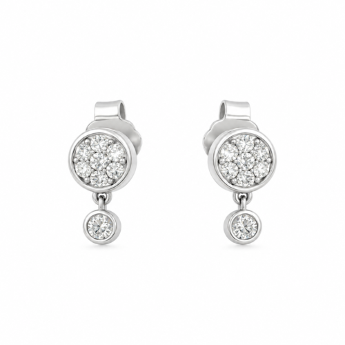 18k white gold diamond studs