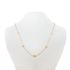 18k yellow gold diamond necklace