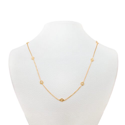 18k yellow gold diamond necklace