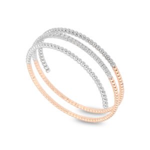 18k rose and white gold diamond bracelet