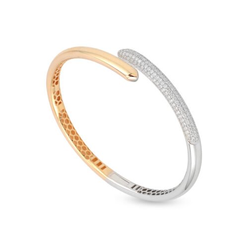 18k yellow and white gold diamond bracelet