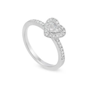 18k white gold diamond solitaire