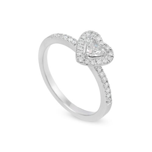 18k white gold diamond solitaire